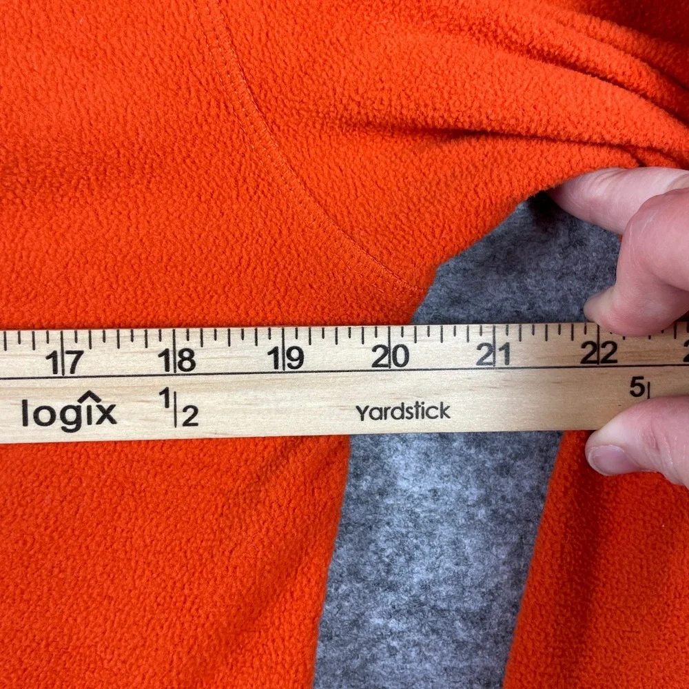 The North Face Fleece Jacket Mens S Orange Full Zip Lightweight Mock Neck